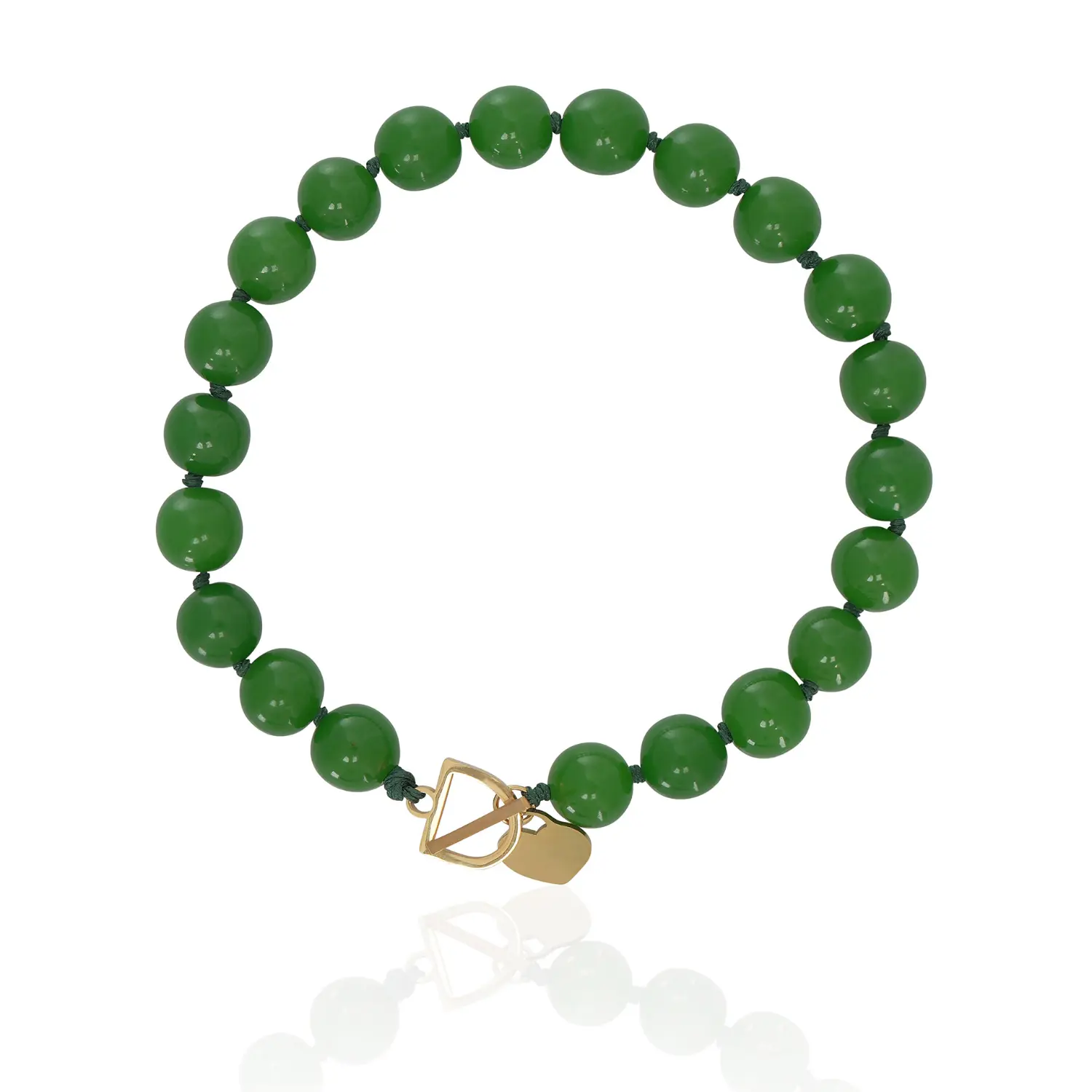alvin-green-1 Small ALVIN κολιέ με ημιπολύτιμους λίθους πράσινο - Image 1