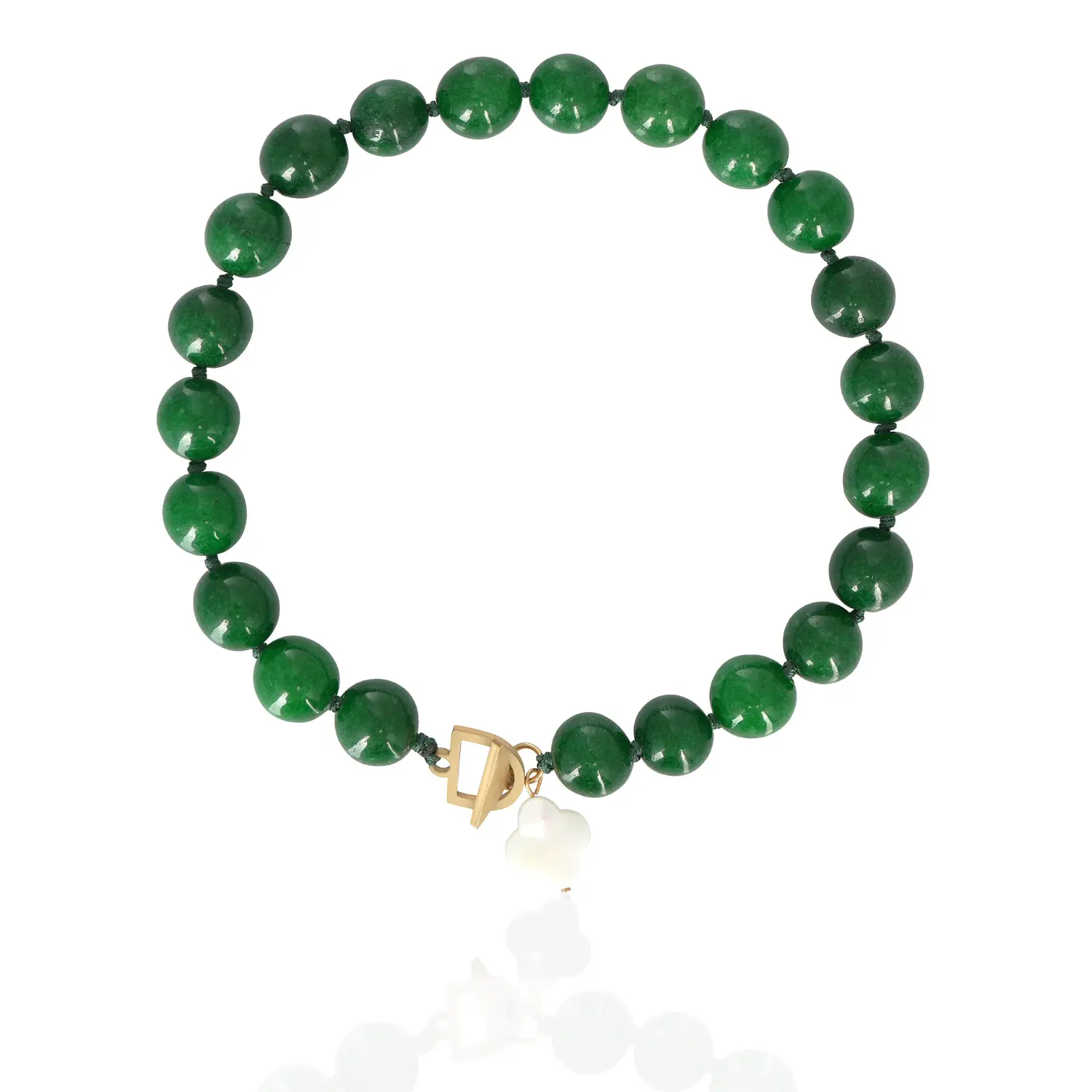 cookie-green-1 Medium COOKIE κολιέ με ημιπολύτιμους λίθους πράσινο - Image 1