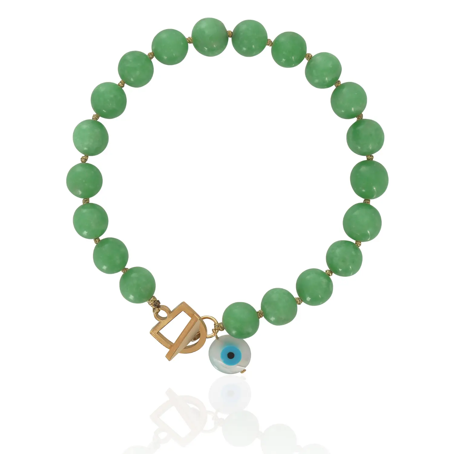 eki-green-1 Extra small EKI κολιέ με ημιπολύτιμους λίθους πράσινο - Image 1