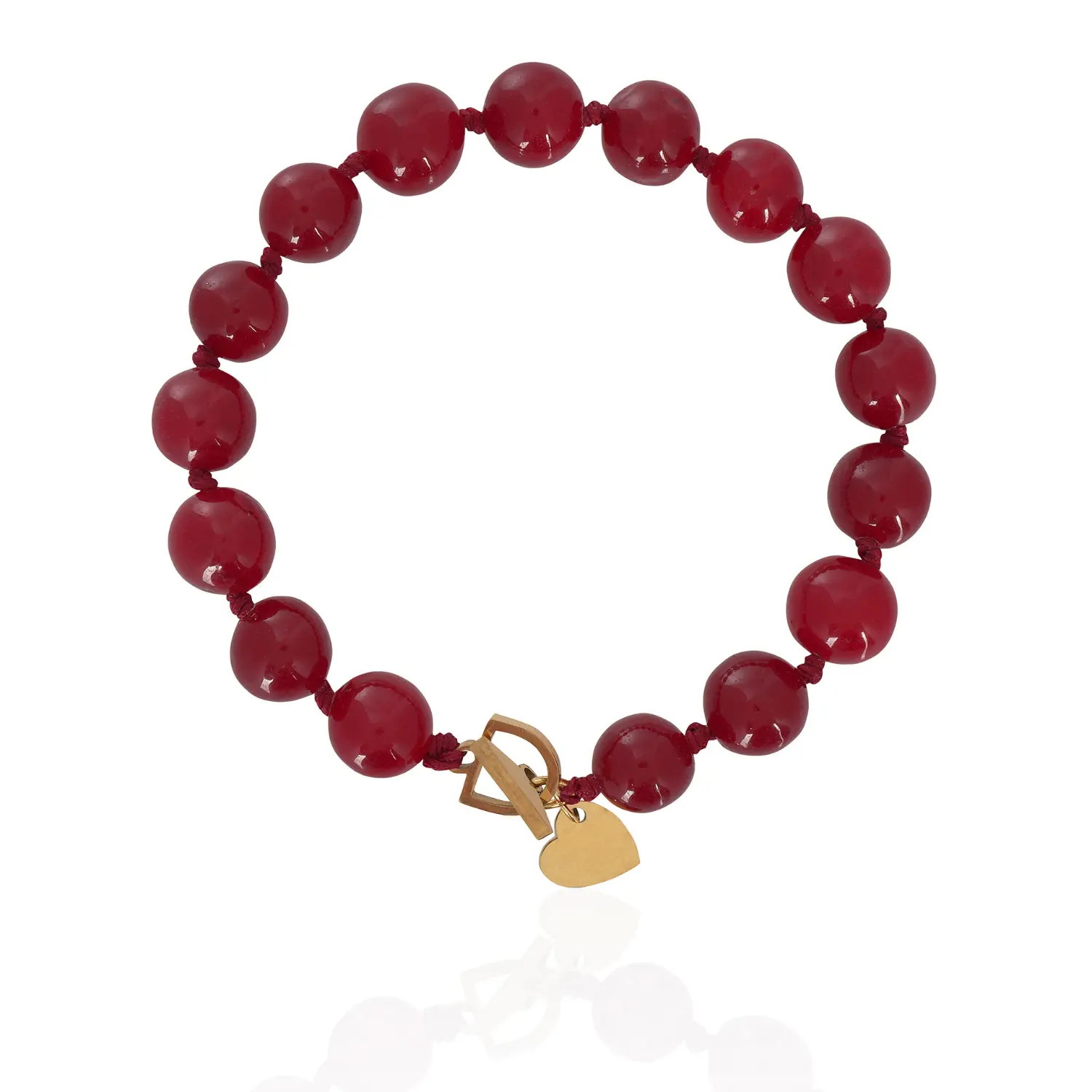 tami-red-1 Extra extra small TAMI κολιέ με ημιπολύτιμους λίθους κόκκινο - Image 1